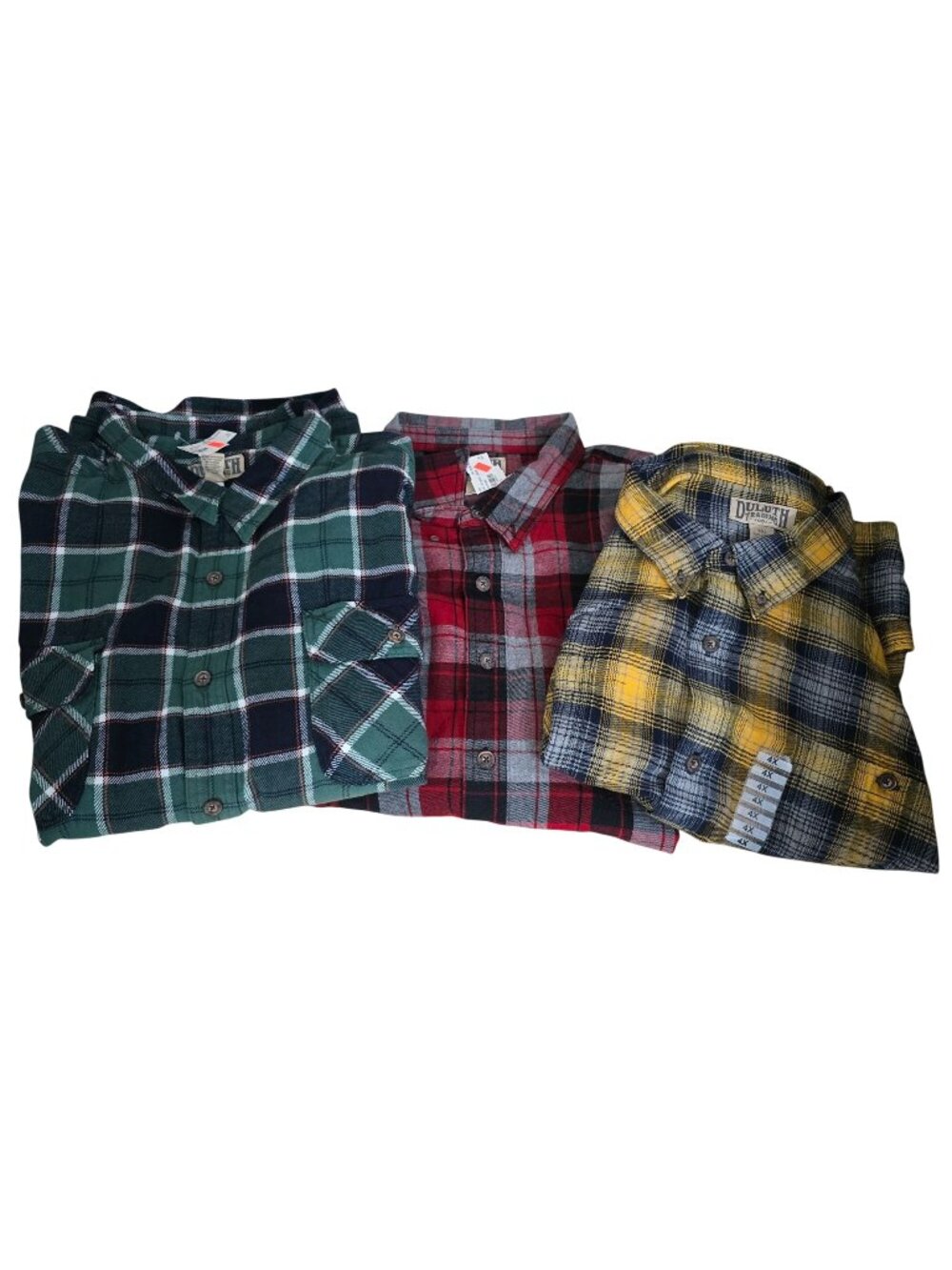 Duluth Trading Co Flannel Shirts Mens 4XL Plaid Like New Cotton Lot of 3